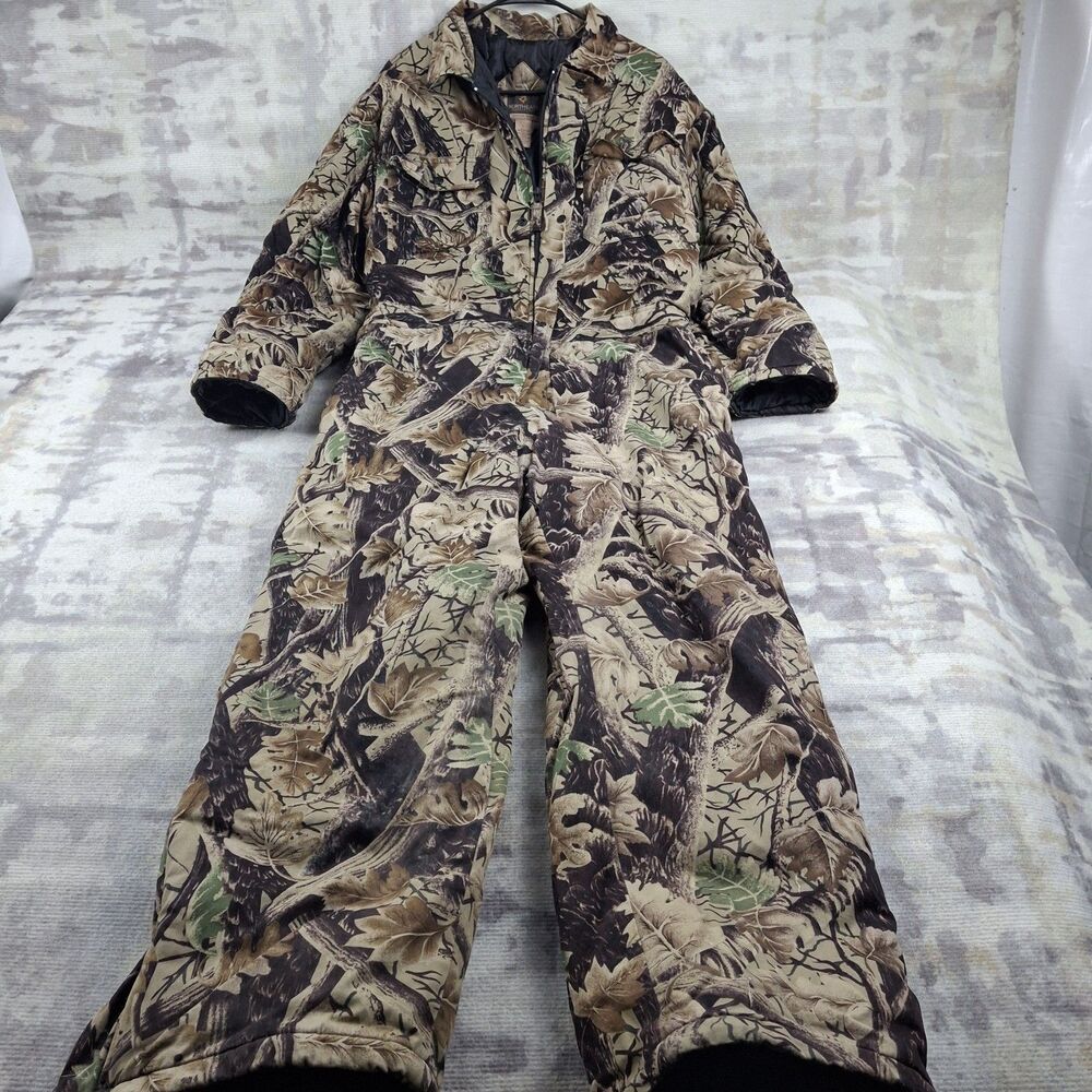 Northeast Hunting Suit Mens L Realtree Camo Insulated Coveralls One Piece...